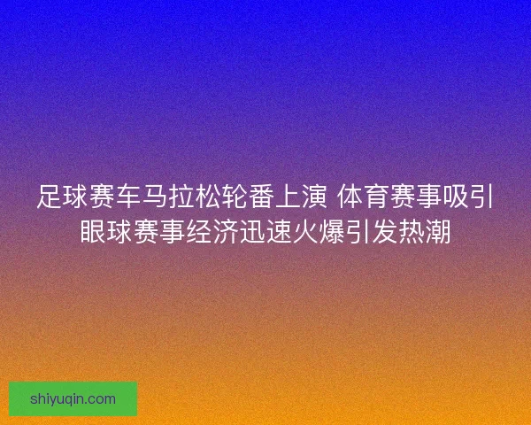 足球赛车马拉松轮番上演 体育赛事吸引眼球赛事经济迅速火爆引发热潮