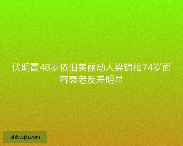 伏明霞48岁依旧美丽动人梁锦松74岁面容衰老反差明显